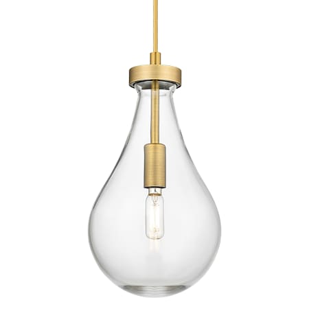 Innovations Lighting Owego 7" Wide Mini Pendant with Clear Glass Shade Brushed Brass