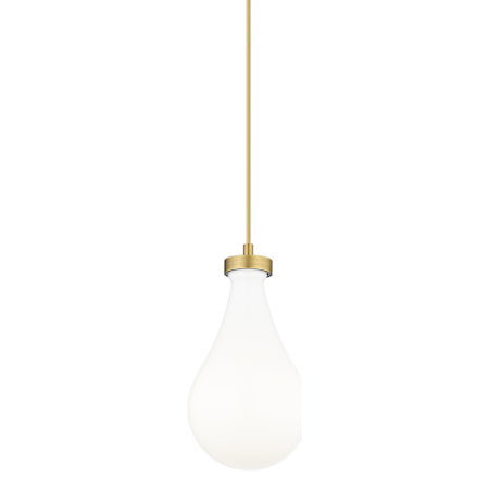 Innovations Lighting Owego 7" Wide Mini Pendant Brushed Brass / Gloss White