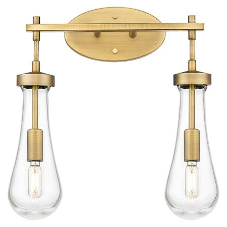 Innovations Lighting Owego 2 Light 16" Wide Vanity Light with Clear Glass Shade Brushed Brass