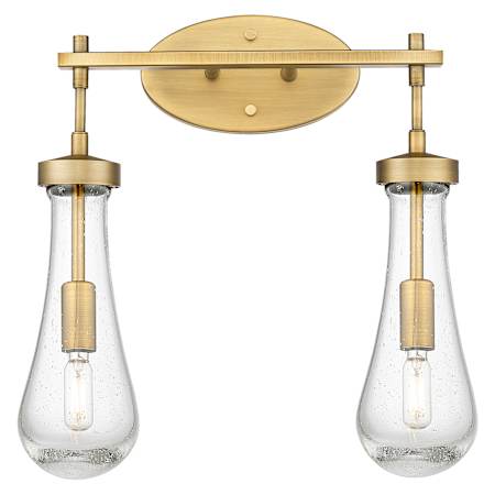 Innovations Lighting Owego 2 Light 16" Wide Vanity Light with Clear, Seedy Glass Shades Brushed Brass