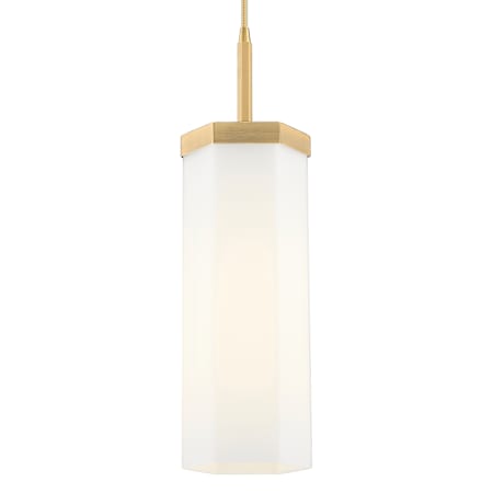 Innovations Lighting Blakeley 5" Wide Cord Hung Mini Pendant with Matte White Glass Shade Brushed Brass