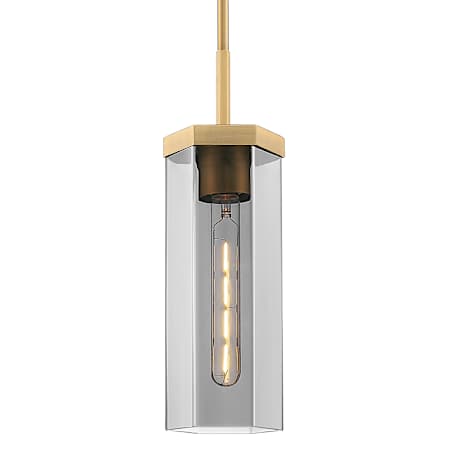 Innovations Lighting Blakeley 5" Wide Mini Pendant with Light Smoke Glass Shade Brushed Brass