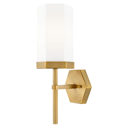 Innovations Lighting Blakeley 15" Tall Wall Sconce with Matte White Glass Shade Brushed Brass