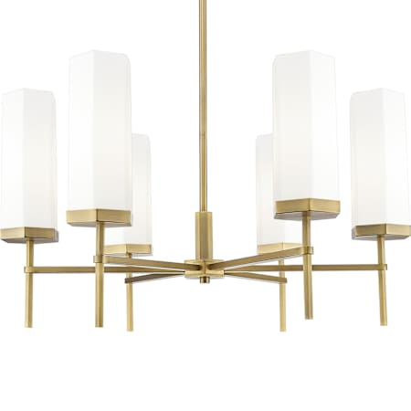 Innovations Lighting Blakeley 6 Light 32" Wide Candle Style Chandelier Brushed Brass / Matte White