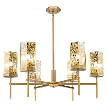 Innovations Lighting Blakeley 6 Light 32" Wide Chandelier with Mercury Glass Shades Brushed Brass
