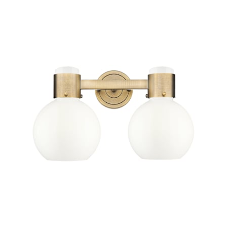 Innovations Lighting Lawton Sphere 2 Light 16" Wide Vanity Light Brushed Brass / Gloss White