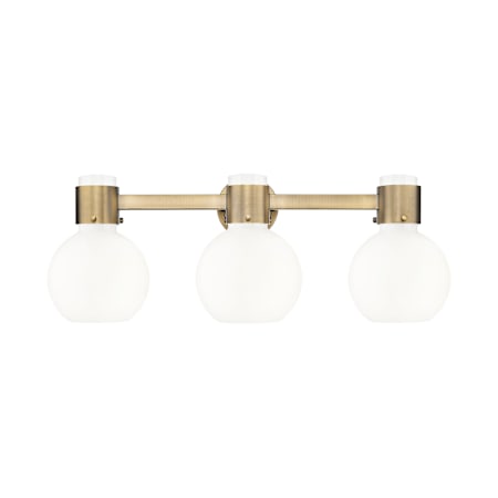 Innovations Lighting Lawton Sphere 3 Light 24" Wide Vanity Light Brushed Brass / Gloss White