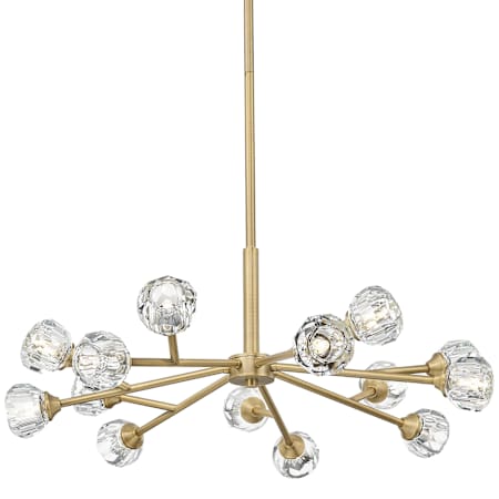 Innovations Lighting Aurora 14 Light 28" Wide Sputnik Chandelier Brushed Brass / Clear
