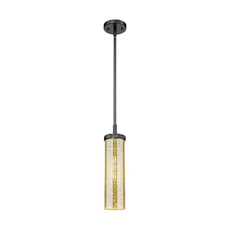 Innovations Lighting Lincoln 5" Wide Mini Pendant Matte Black / Mercury