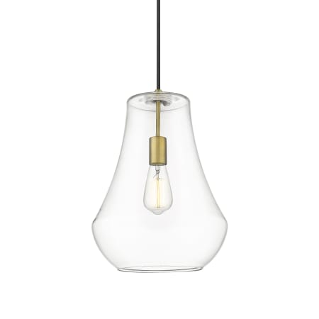 Innovations Lighting Fairfield 12" Wide Pendant Brushed Brass / Clear