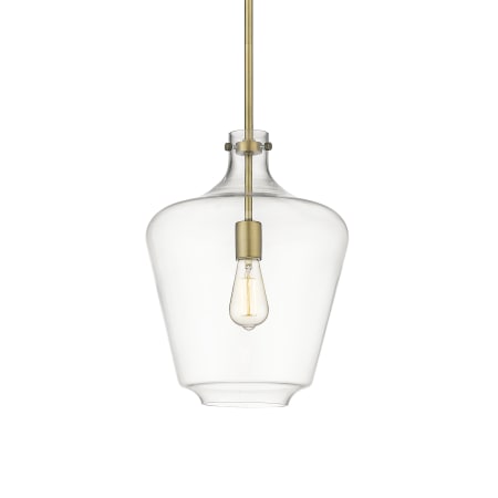 Innovations Lighting Norwalk 12" Wide Pendant Brushed Brass / Clear