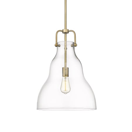 Innovations Lighting Haverhill 14" Wide Pendant Brushed Brass / Clear