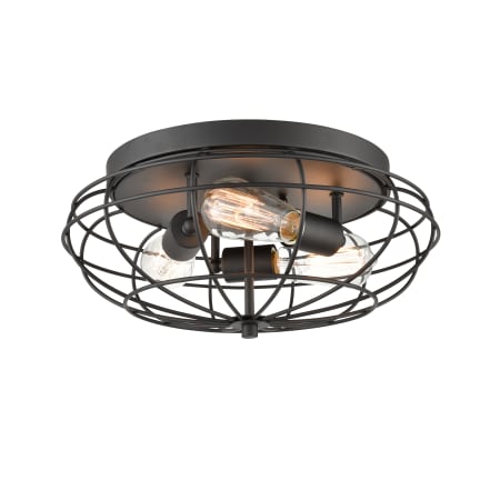 Innovations Lighting Providence 3 Light 15" Wide Flush Mount Ceiling Fixture Matte Black