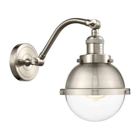 Innovations Lighting Hampden 15" Tall Wall Sconce Brushed Satin Nickel / Clear
