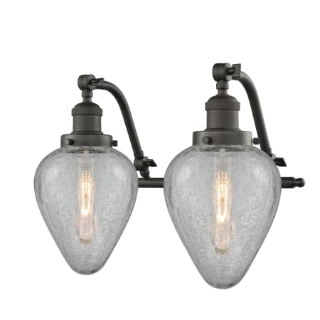 Innovations Lighting Geneseo 2 Light 18" Wide Bathroom Vanity Light Oiled Rubbed Bronze / Clear Crackle