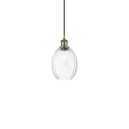 Innovations Lighting Preston 7" Wide Mini Pendant Antique Brass / Clear