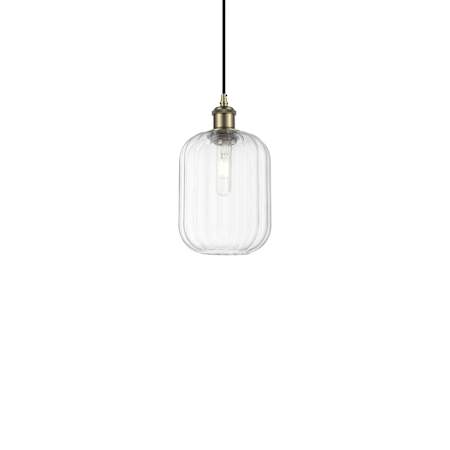 Innovations Lighting Preston 7" Wide Mini Pendant Antique Brass / Clear