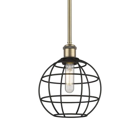 Innovations Lighting Lake Placid 8" Wide Cage Mini Pendant Antique Brass / Matte Black