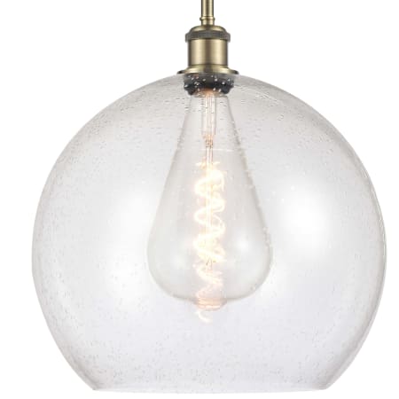 Innovations Lighting Athens 14" Wide Pendant Antique Brass / Seedy