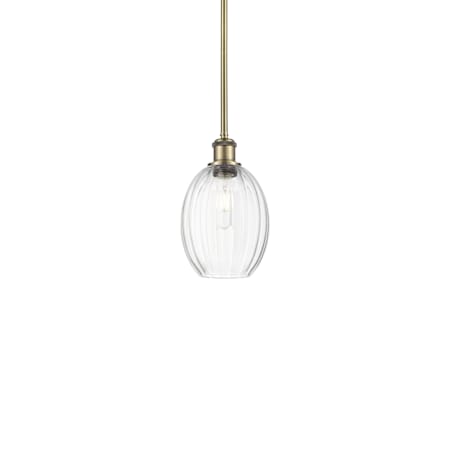 Innovations Lighting Preston 7" Wide Mini Pendant Antique Brass / Clear