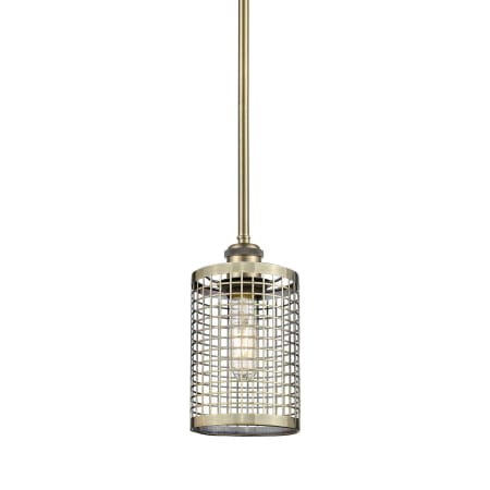 Innovations Lighting Nestbrook 5" Wide Cage Mini Pendant Antique Brass
