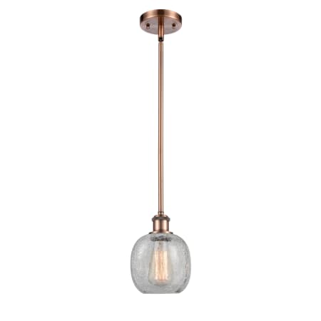Innovations Lighting Belfast 6" Wide Mini Pendant Antique Copper / Clear Crackle