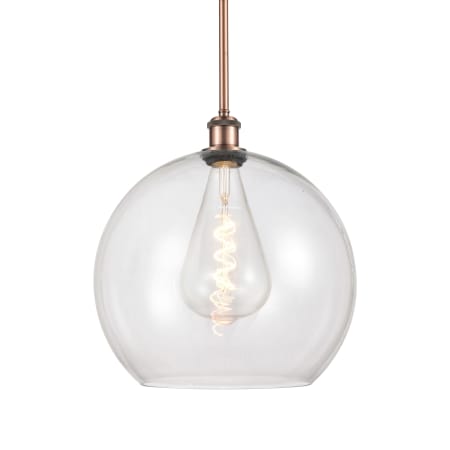 Innovations Lighting Athens 14" Wide Pendant Antique Copper / Clear