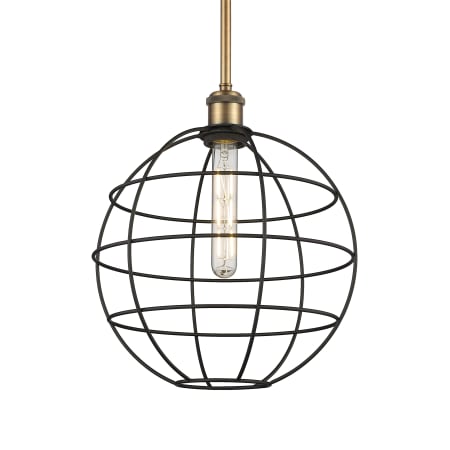 Innovations Lighting Lake Placid 12" Wide Cage Pendant Brushed Brass / Matte Black