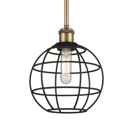 Innovations Lighting Lake Placid 8" Wide Cage Mini Pendant Brushed Brass / Matte Black