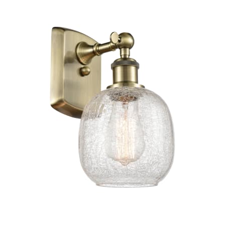Innovations Lighting Belfast 11" Tall Wall Sconce Antique Brass / Clear Crackle