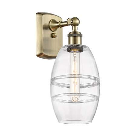 Innovations Lighting Vaz 10" Tall Wall Sconce Antique Brass / Clear