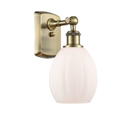Innovations Lighting Eaton 12" Tall Wall Sconce Antique Brass / Matte White