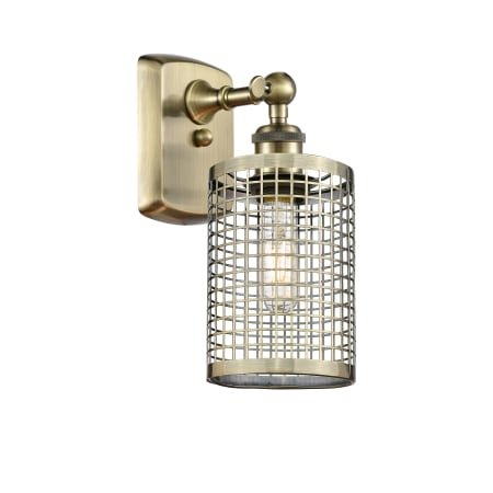 Innovations Lighting Nestbrook 13" Tall Wall Sconce with Shade Antique Brass
