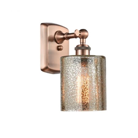 Innovations Lighting Cobbleskill 9" Tall Bathroom Sconce Antique Copper / Mercury