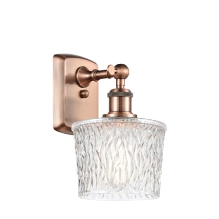 Innovations Lighting Niagra 12" Tall Bathroom Sconce Antique Copper / Clear