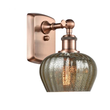 Innovations Lighting Fenton 11" Tall Bathroom Sconce Antique Copper / Mercury
