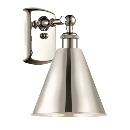 Innovations Lighting Ballston Cone 12" Tall Wall Sconce Polished Nickel