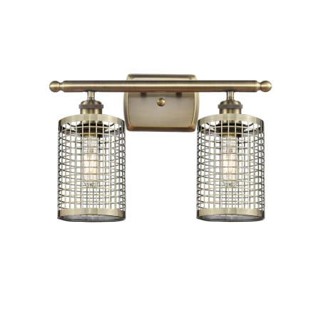 Innovations Lighting Nestbrook 2 Light 16" Wide Vanity Light Antique Brass