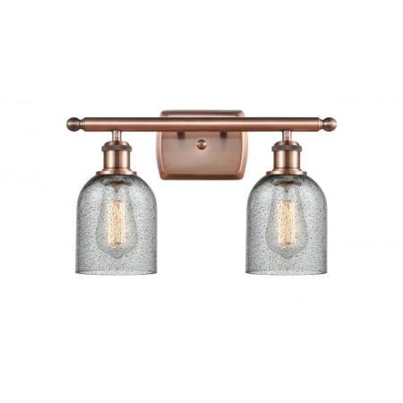 Innovations Lighting Caledonia 2 Light 16" Wide Bathroom Vanity Light Antique Copper / Charcoal