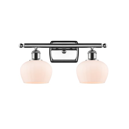 Innovations Lighting Fenton 2 Light 16" Wide Bathroom Vanity Light Polished Chrome / Matte White