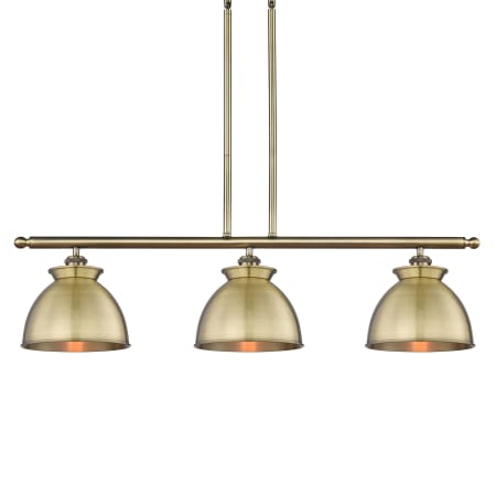 Innovations Lighting Adirondack 3 Light 36" Wide Linear Pendant Antique Brass