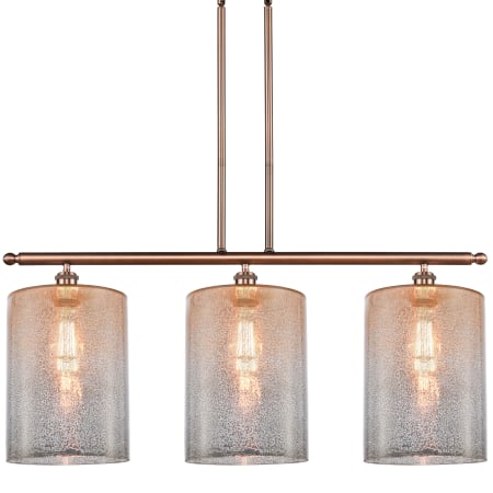 Innovations Lighting Cobbleskill 3 Light 36" Wide Linear Pendant Antique Copper / Mercury