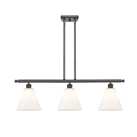 Innovations Lighting Berkshire 3 Light 36" Wide Linear Pendant Oil Rubbed Bronze / Matte White