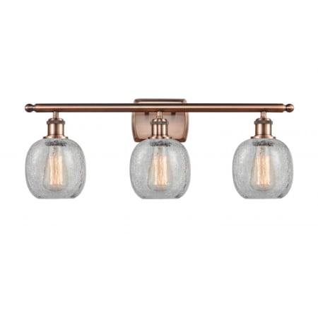 Innovations Lighting Belfast 3 Light 26" Wide Bathroom Vanity Light Antique Copper / Clear Crackle
