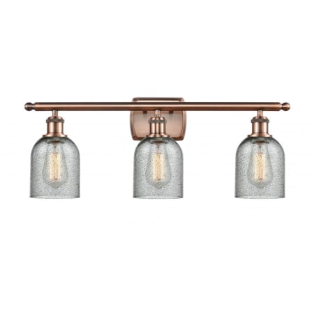 Innovations Lighting Caledonia 3 Light 26" Wide Bathroom Vanity Light Antique Copper / Charcoal