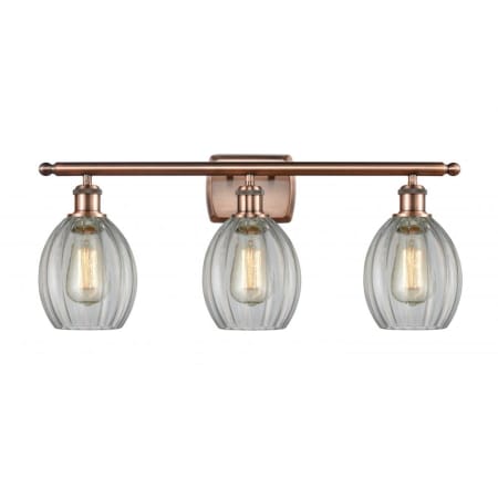 Innovations Lighting Eaton 3 Light 26" Wide Bathroom Vanity Light Antique Copper / Clear
