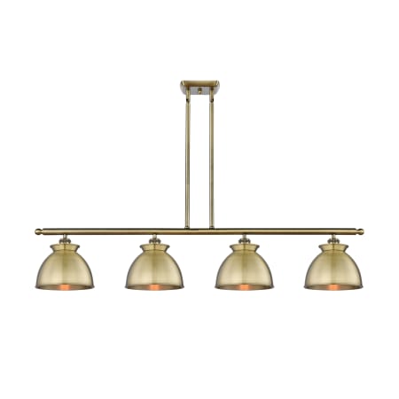 Innovations Lighting Adirondack 4 Light 48" Wide Linear Pendant Antique Brass