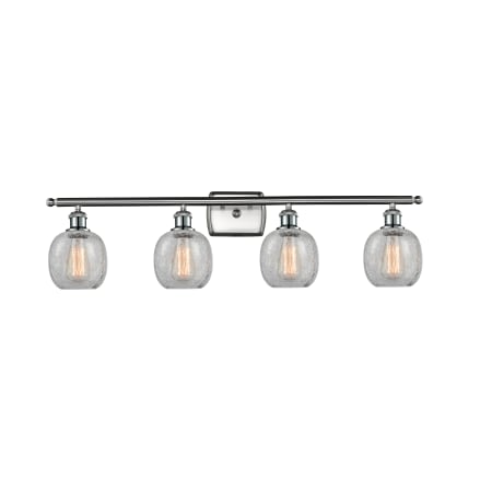 Innovations Lighting Belfast 4 Light 36" Wide Bathroom Vanity Light Brushed Satin Nickel / Clear Crackle