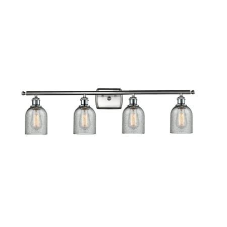 Innovations Lighting Caledonia 4 Light 36" Wide Bathroom Vanity Light Brushed Satin Nickel / Charcoal
