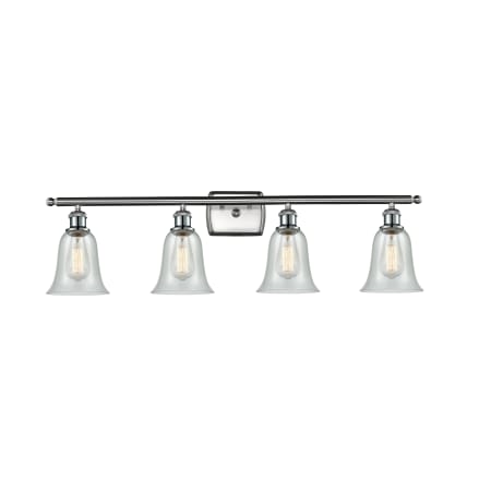 Innovations Lighting Hanover 4 Light 36" Wide Bathroom Vanity Light Brushed Satin Nickel / Fishnet